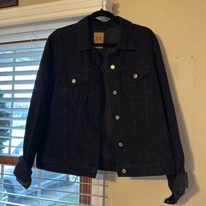 Black denim jacket